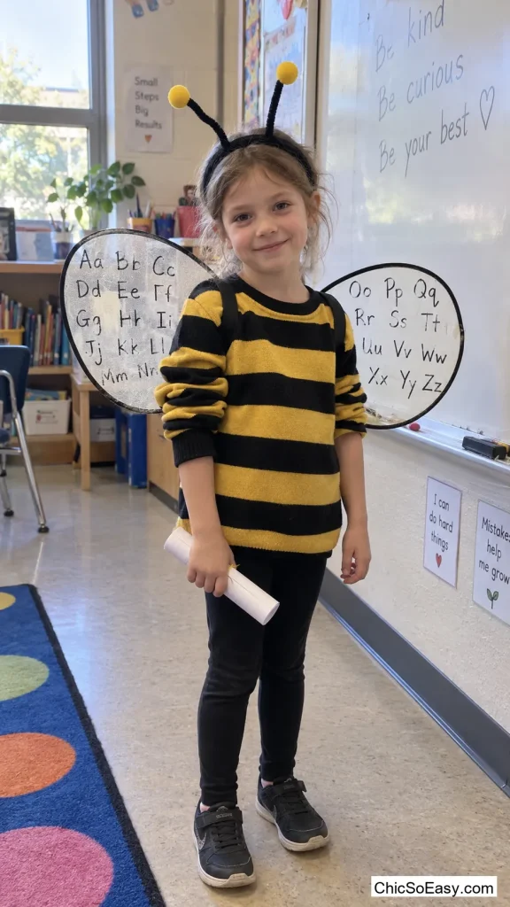 Spelling Bee With Alphabet Wings