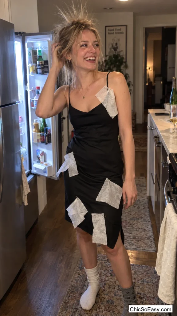 Static Cling Slip Dress and Socks