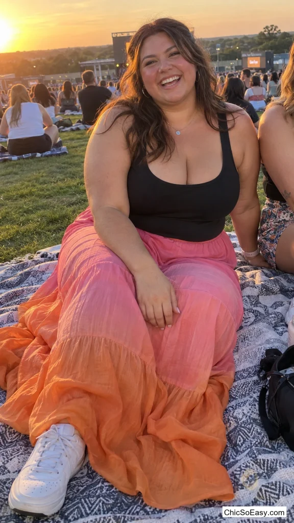 Sunset Ombré Maxi Skirt