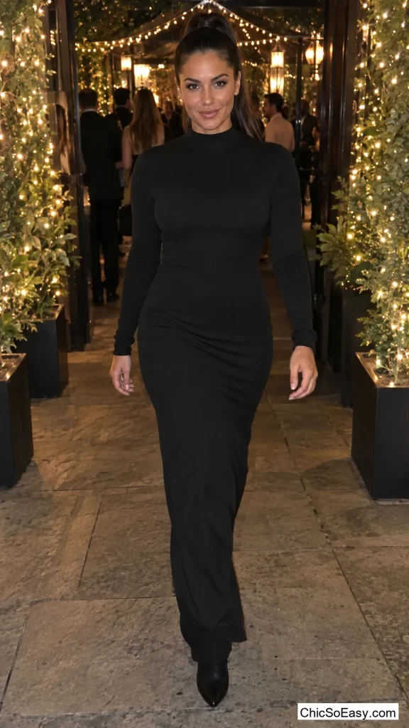 The High Ponytail Little Black Dress