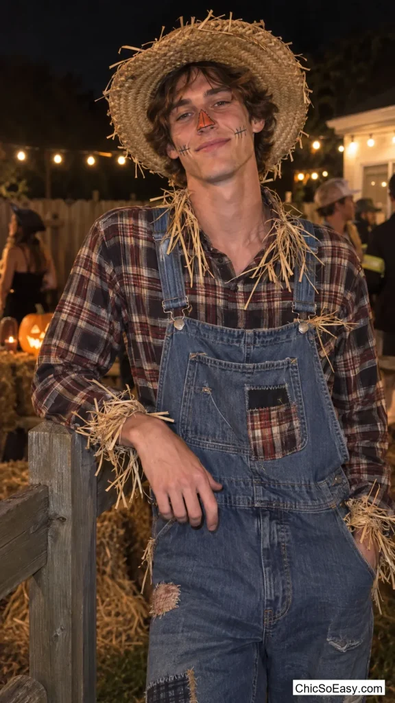Thrifted Flannel Scarecrow