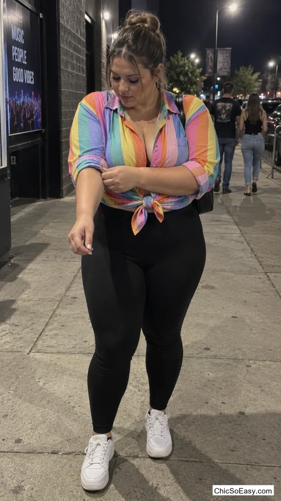 Thrifted Rainbow Button-Down
