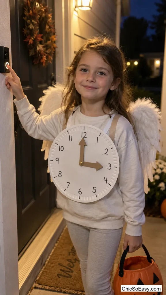 Time Flies Clock With Wings