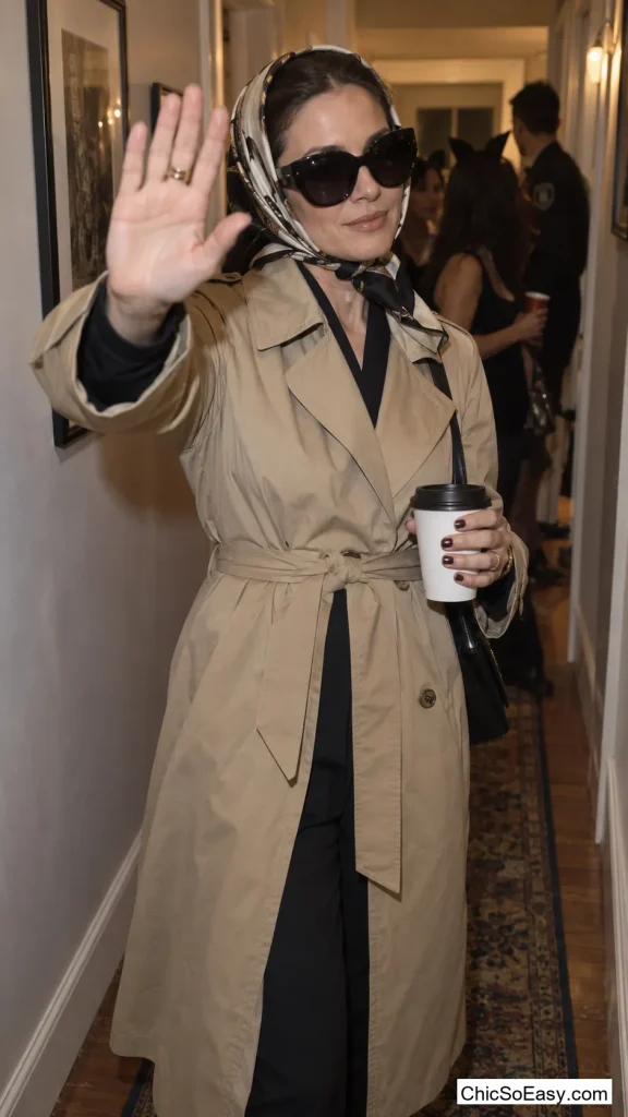 Trench Coat and Enormous Sunglasses