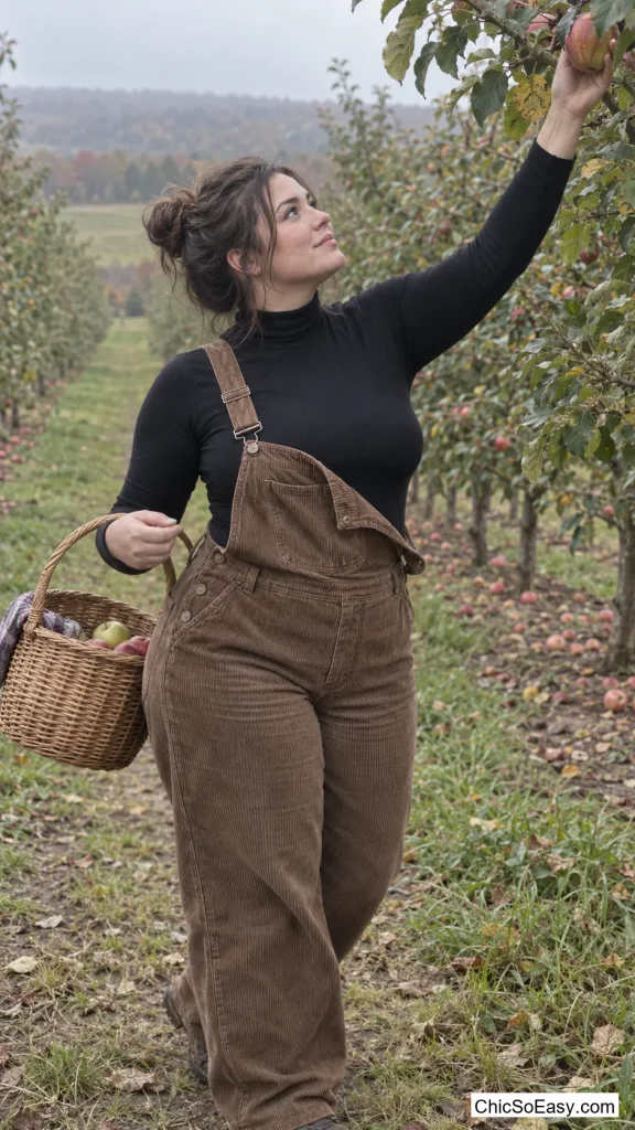 Turtleneck Bodysuit Under Overalls