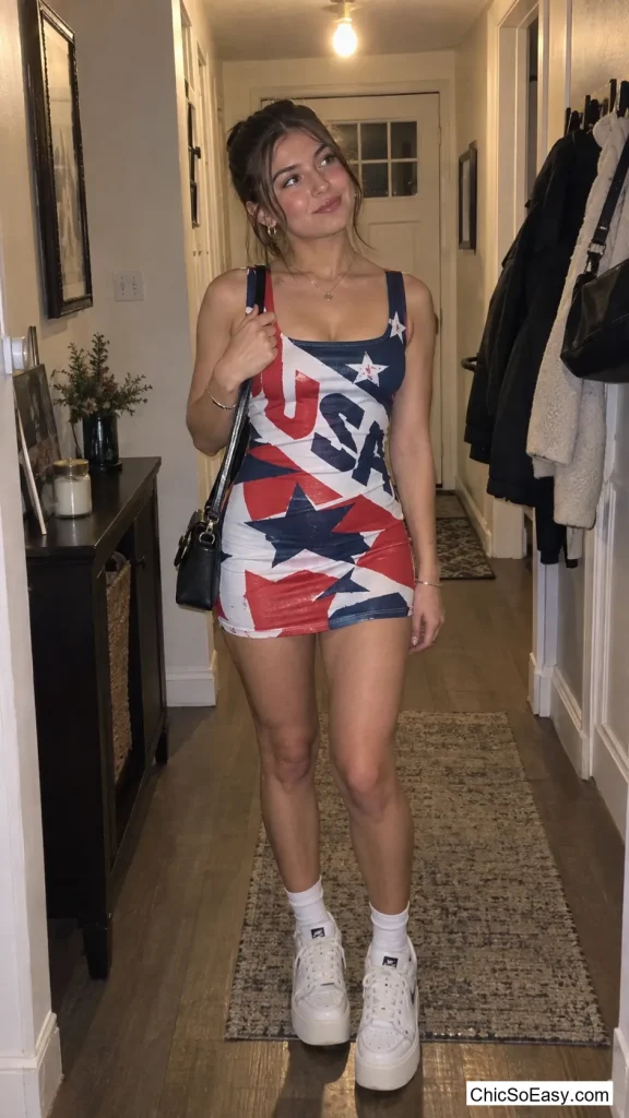 Union Jack Mini with Platform Sneakers