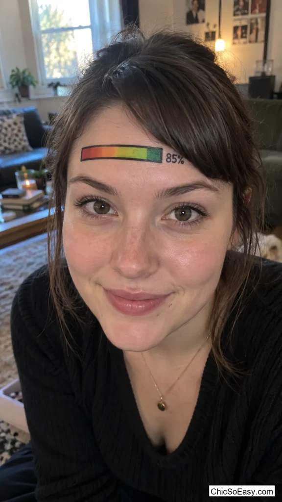 Video Game Health Bar Across the Forehead