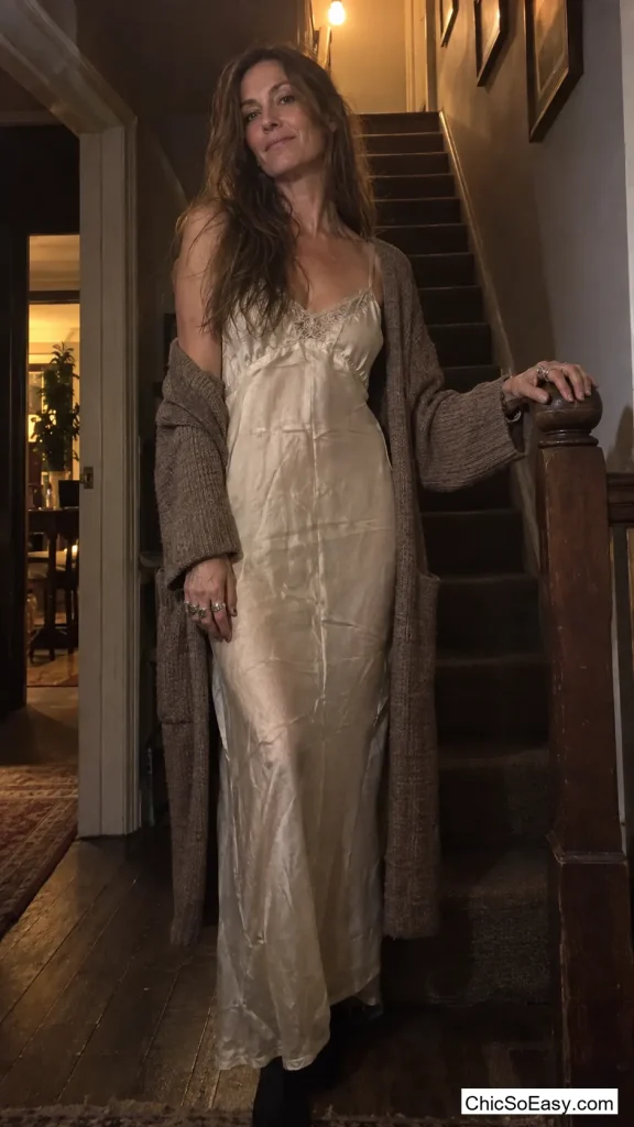 Vintage Slip and a Stack of Rings