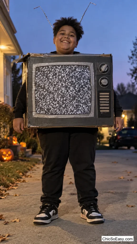 Walking Static-Screen TV