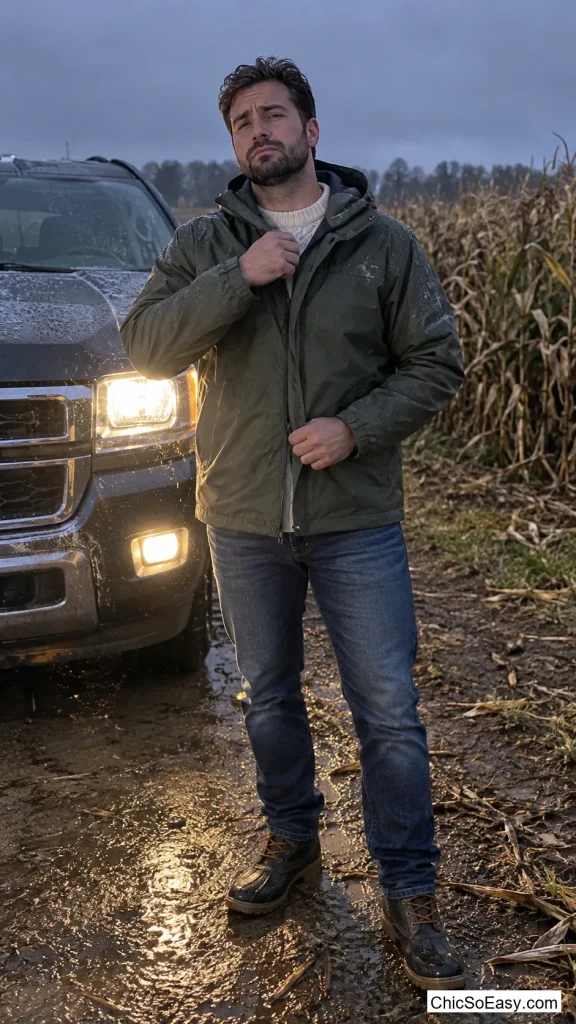 Waterproof Shell Over a Wool Sweater