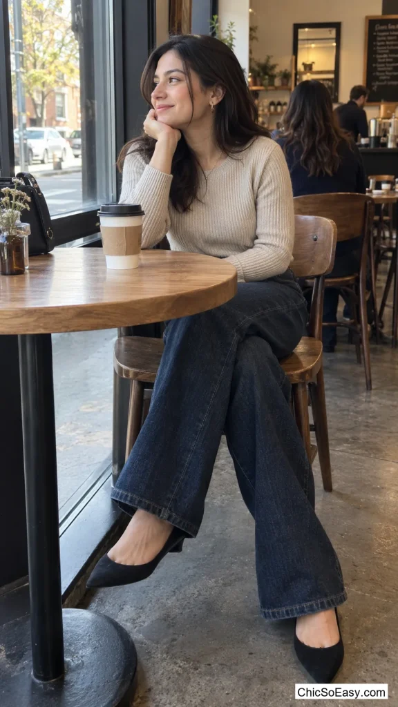 Wide-Leg Jeans Hemmed Short
